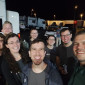 Team bei der Hinfahrt